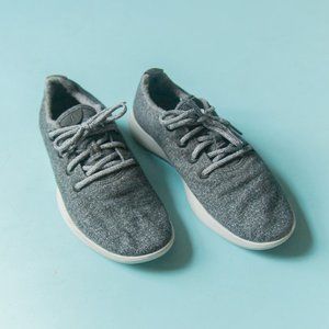 Allbirds The Wool Runners Gray Fleck Knit Lace Up Athletic Sneakers Size M 9